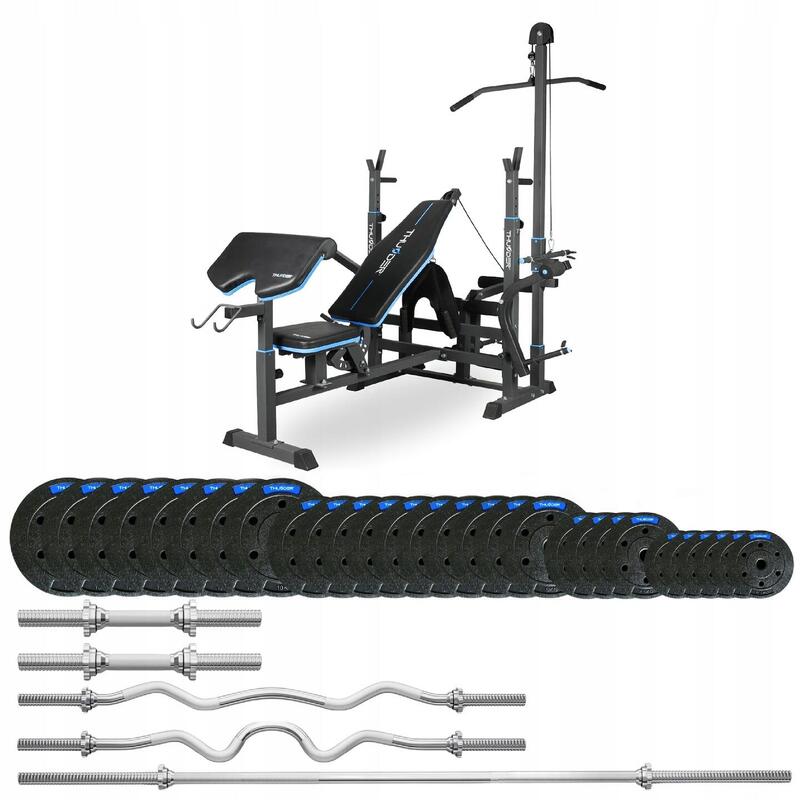 Zestaw kulturystyczny Thunder SET-VIGOR-C-H/LBG-04 147,5KG z ławką