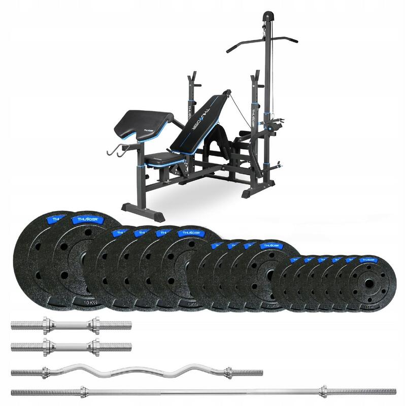 Zestaw kulturystyczny Thunder SET-VIGOR-C-LBG-01 57,5KG z ławką