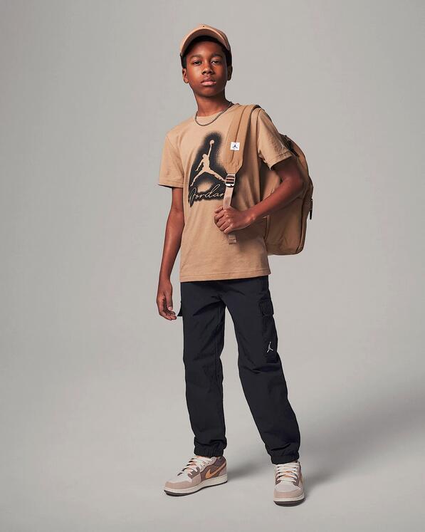 T-shirt ragazzo jordan mvp aerografata jumpman - marrone 6/6