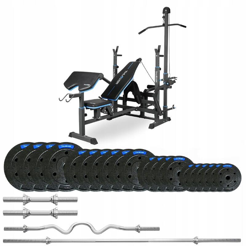 Zestaw kulturystyczny Thunder SET-VIGOR-C-HBG-02 87,5KG z ławką