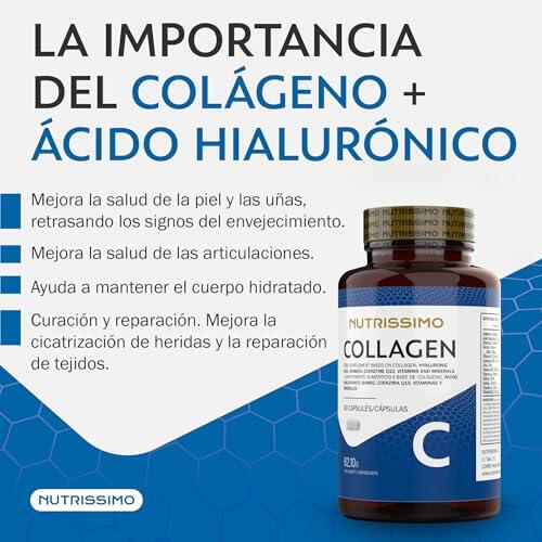 Ácido Hialurónico +Colágeno Hidrolizado Puro +Q10 +Vitaminas A,C,D y B12+ Zinc 4/6