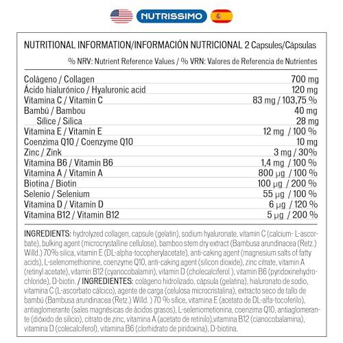 Ácido Hialurónico +Colágeno Hidrolizado Puro +Q10 +Vitaminas A,C,D y B12+ Zinc 6/6