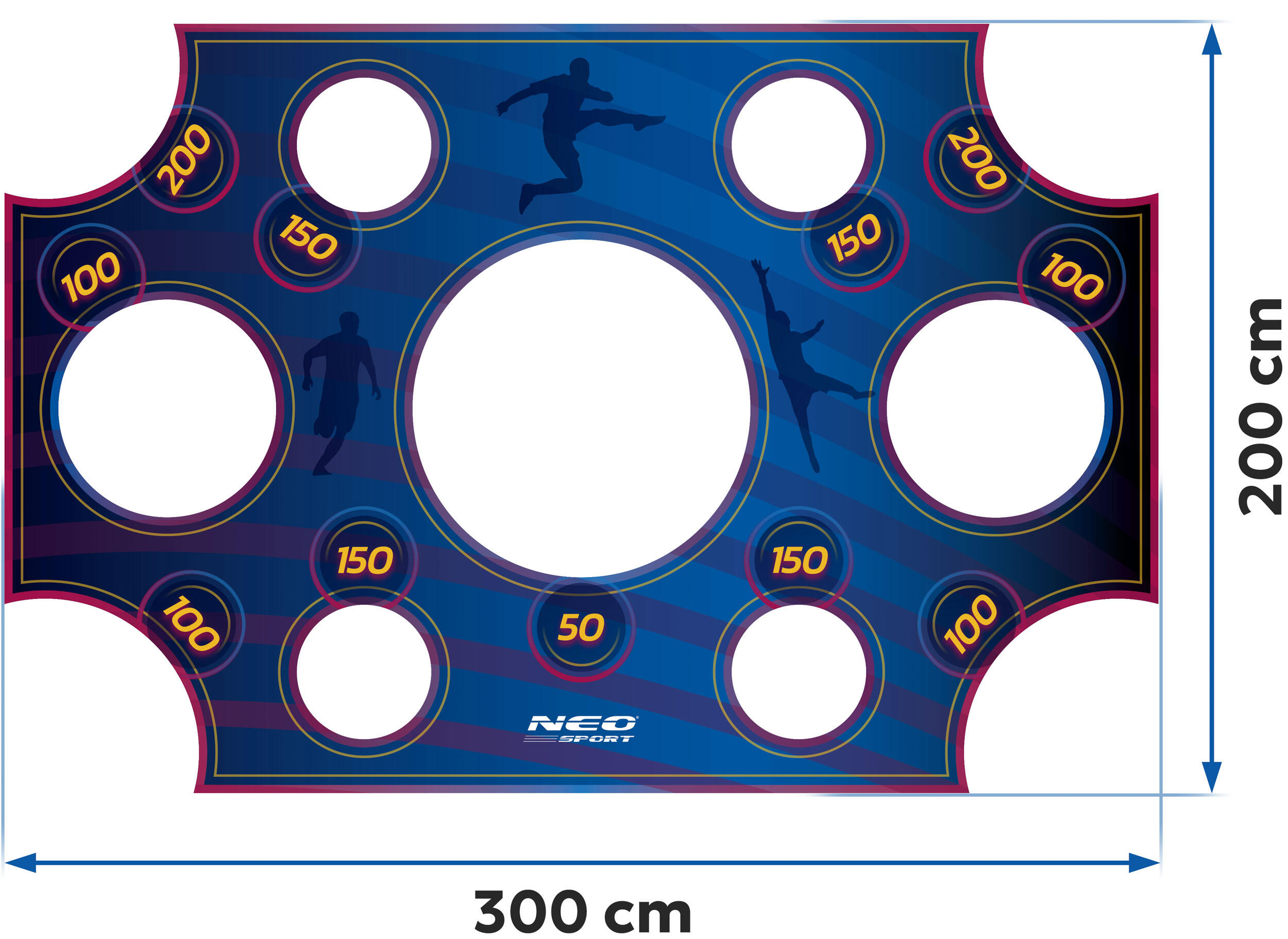 Mata celnościowa do bramki piłkarskiej 300x200cm Neo-Sport 6/6