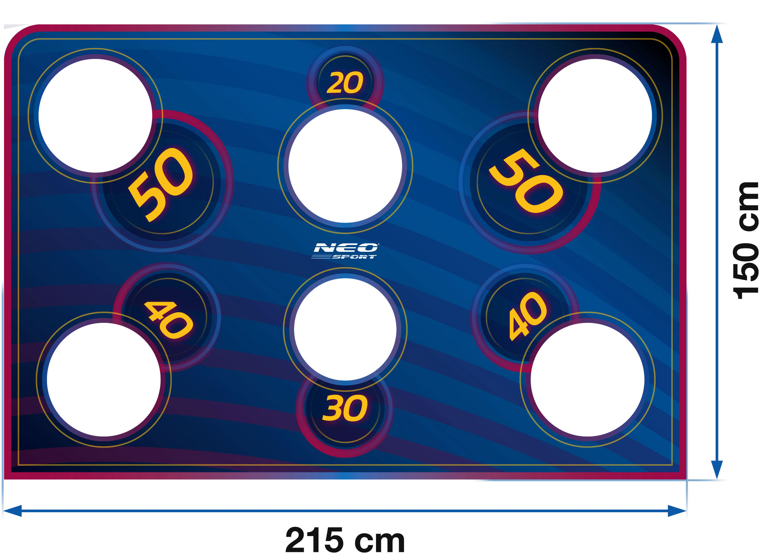 Mata celnościowa do bramki piłkarskiej 215x150cm Neo-Sport 6/6