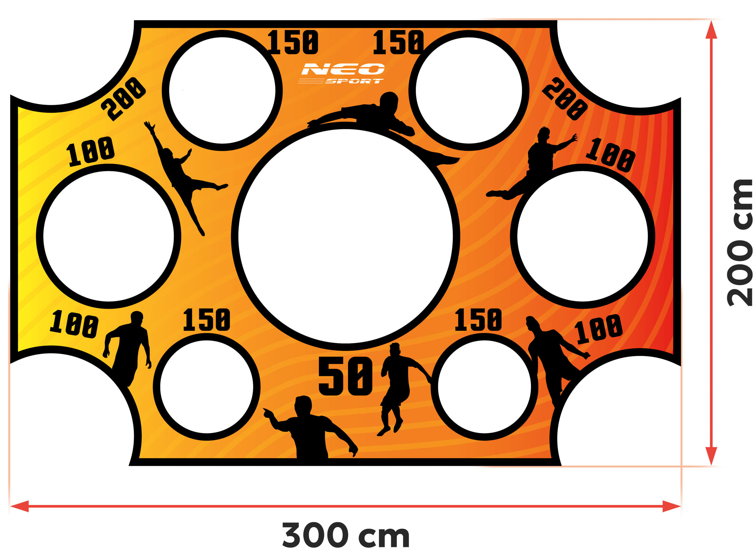 Mata celnościowa do bramki piłkarskiej 300x200cm Neo-Sport 6/6