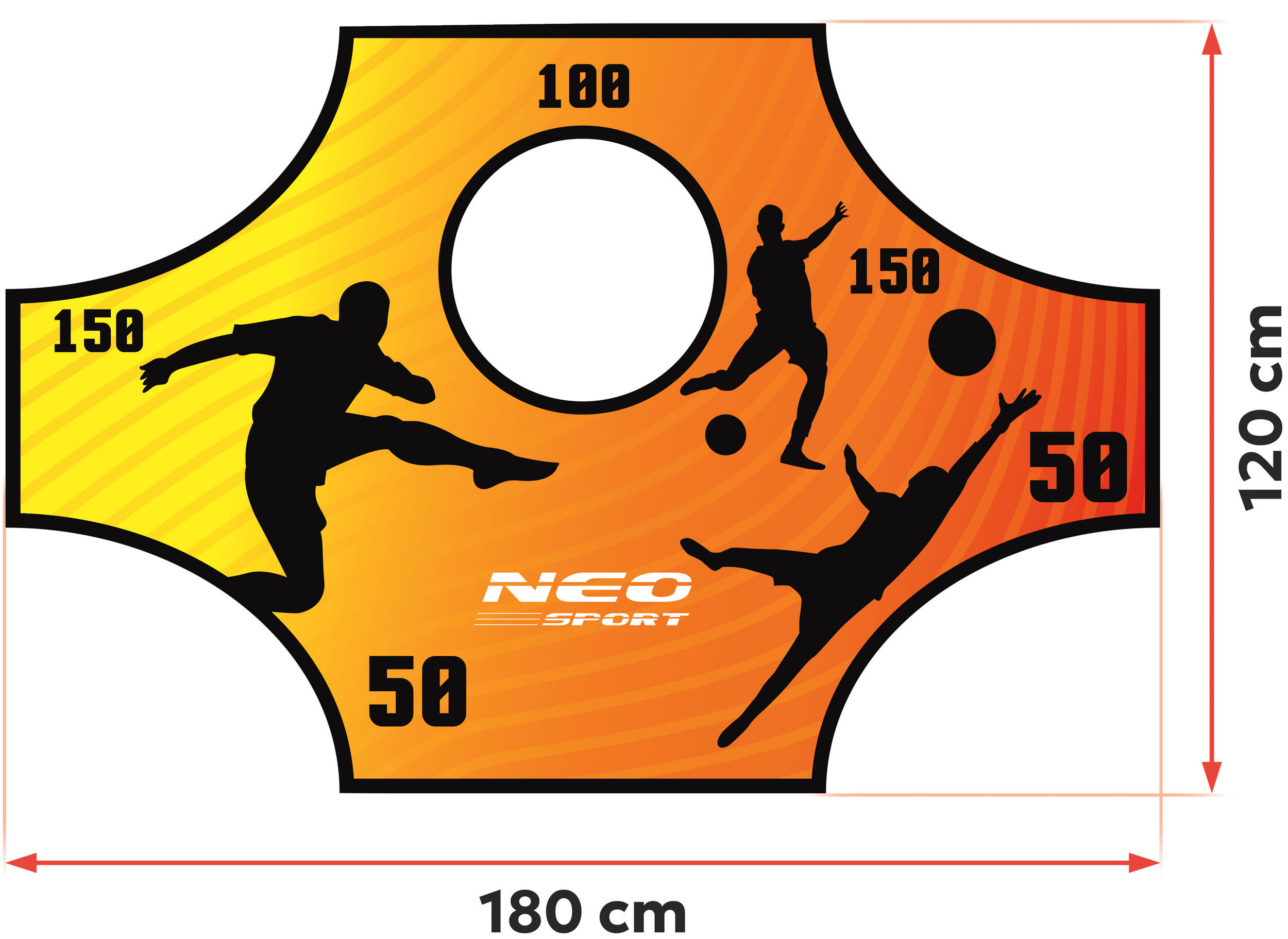 Mata celnościowa do bramki piłkarskiej 180x120cm Neo-Sport 6/6