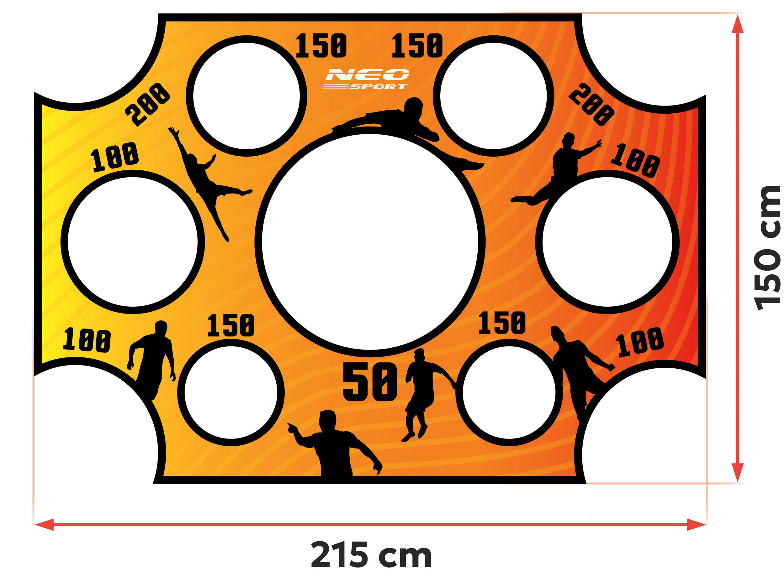 Mata celnościowa do bramki piłkarskiej 215x150cm Neo-Sport 6/6