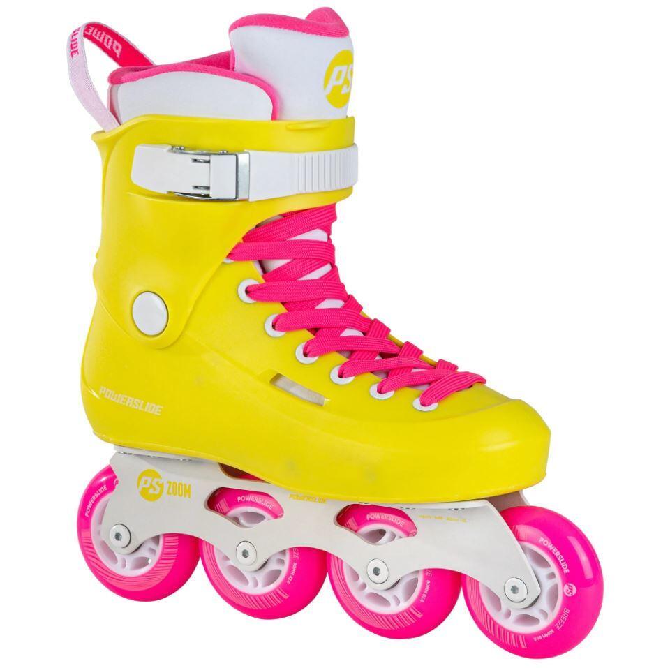 Powerslide Zoom Neon Yellow 80 inline skates 2/6