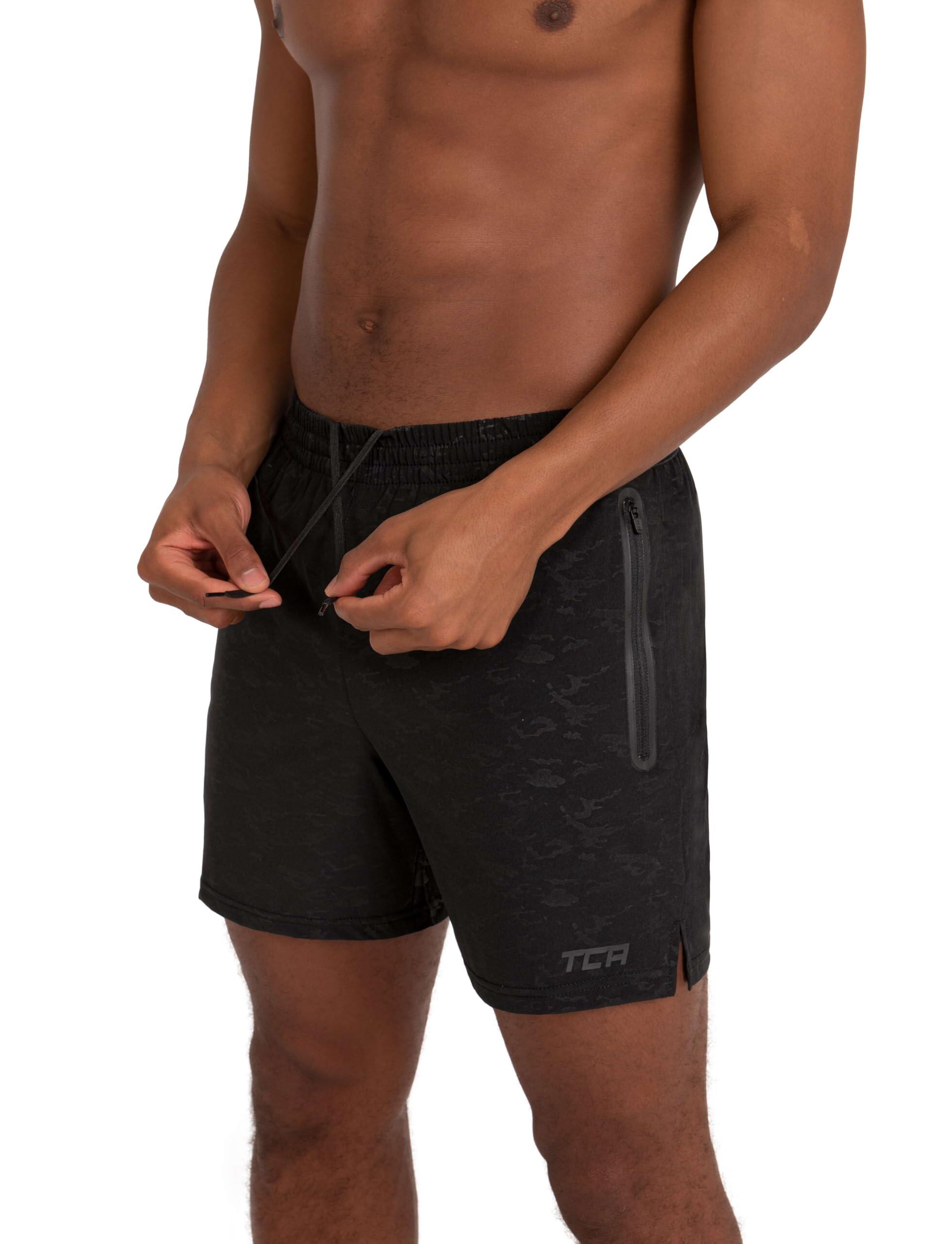 Men's Elite Tech Lightweight Running Shorts with Zip Pockets - Dark Combat 3/7