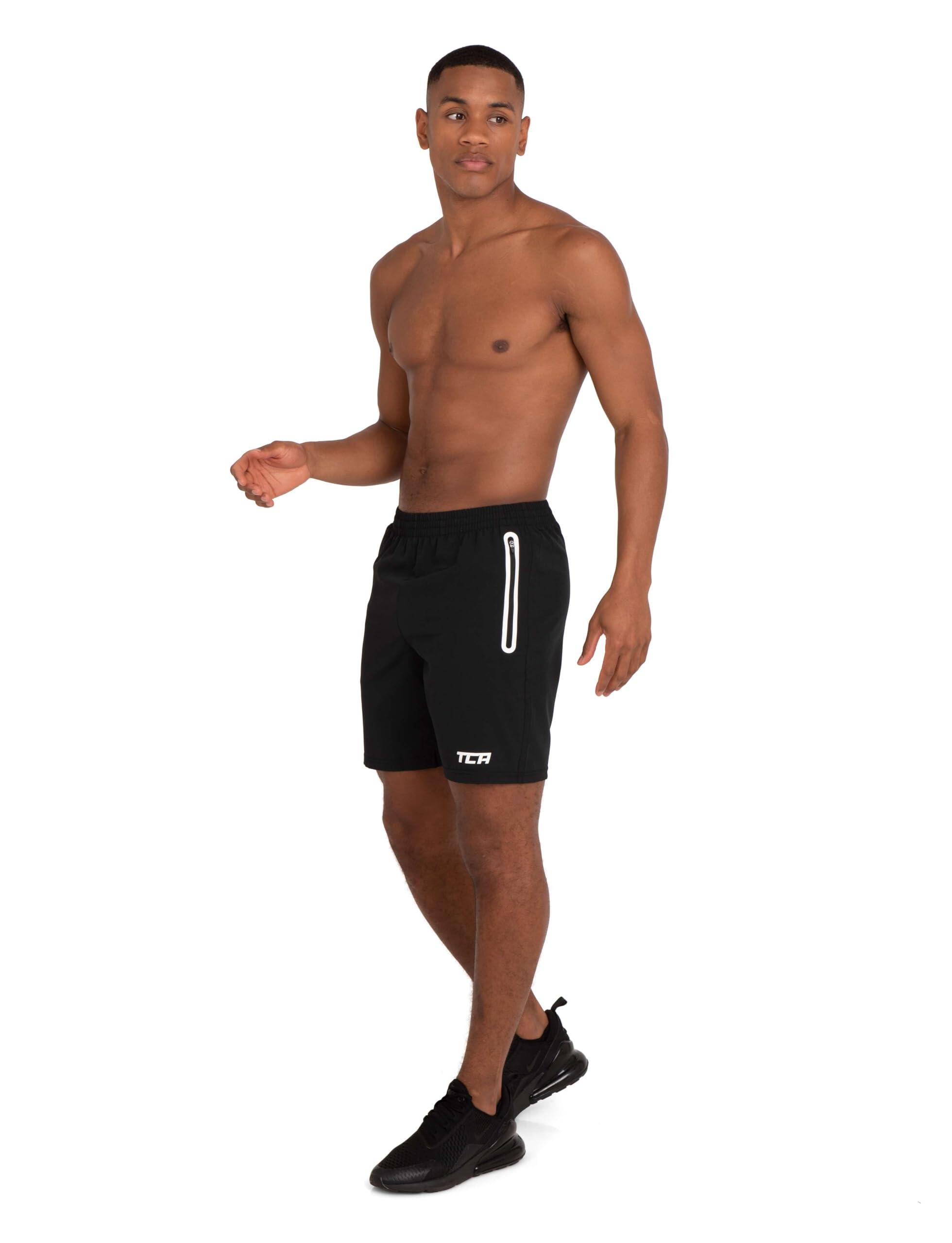 TCA Heren Elite Tech Hardloopshorts met ritssluiting zakken
