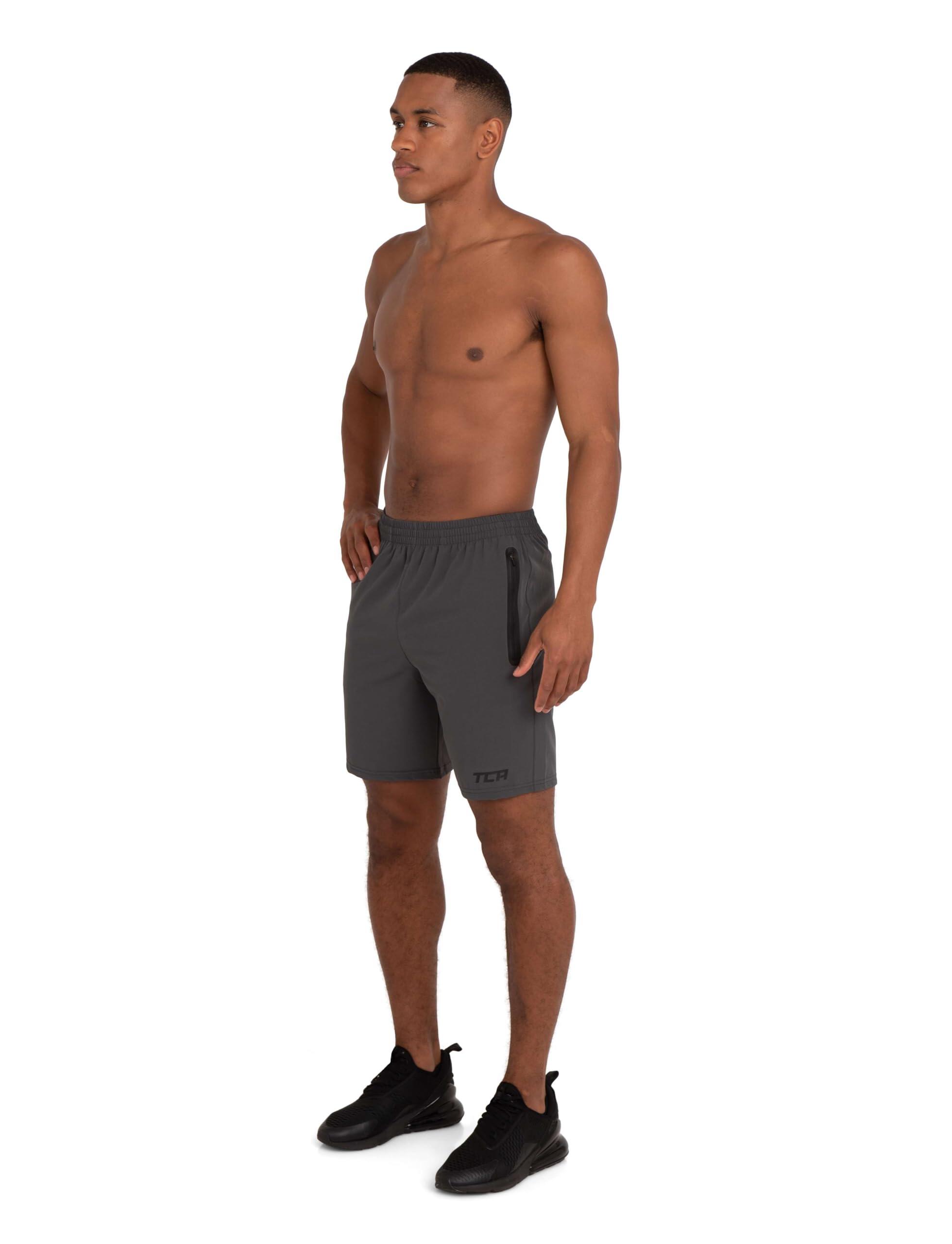 Men's Elite Tech Lightweight Running Shorts with Zip Pockets - Asphalt 4/7