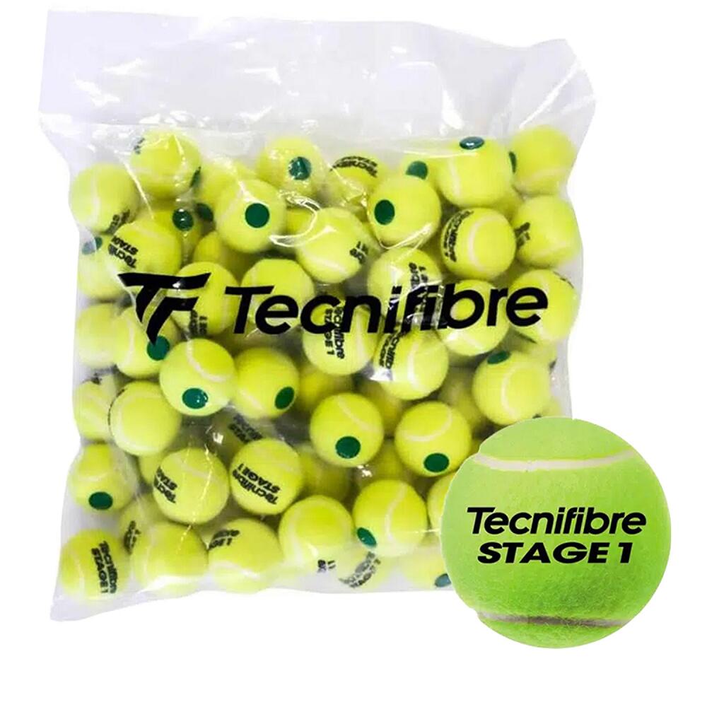 Tecnifibre Stage 1 Green Tennis Balls - 72 Balls 1/1
