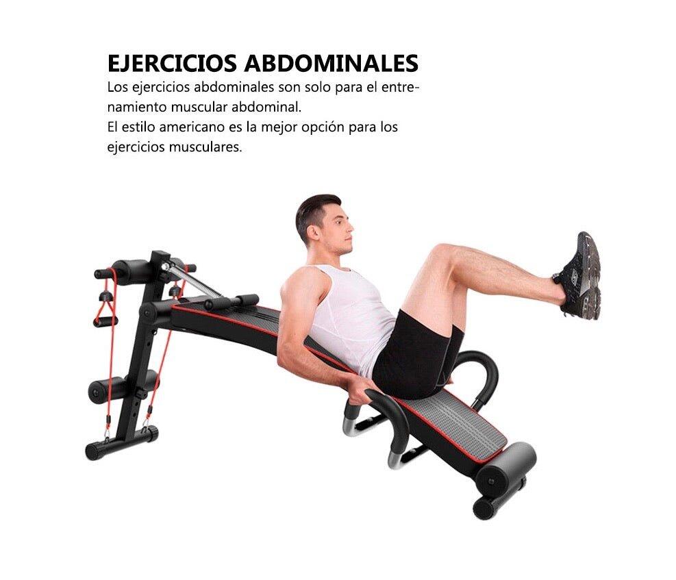 Banc Abdominaux Musculation avec Bandes de Résistance Fitness Tech 6/7