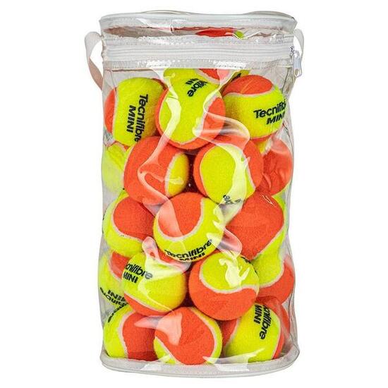 Lot de 36 balles de tennis enfant Tecnifibre Mini Orange