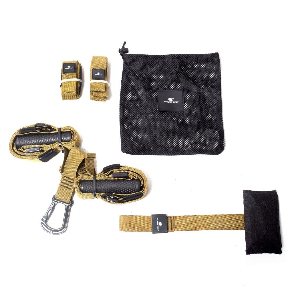 Sistema de treinamento com suspensão PRO P3 Fitness Tech cáqui verde