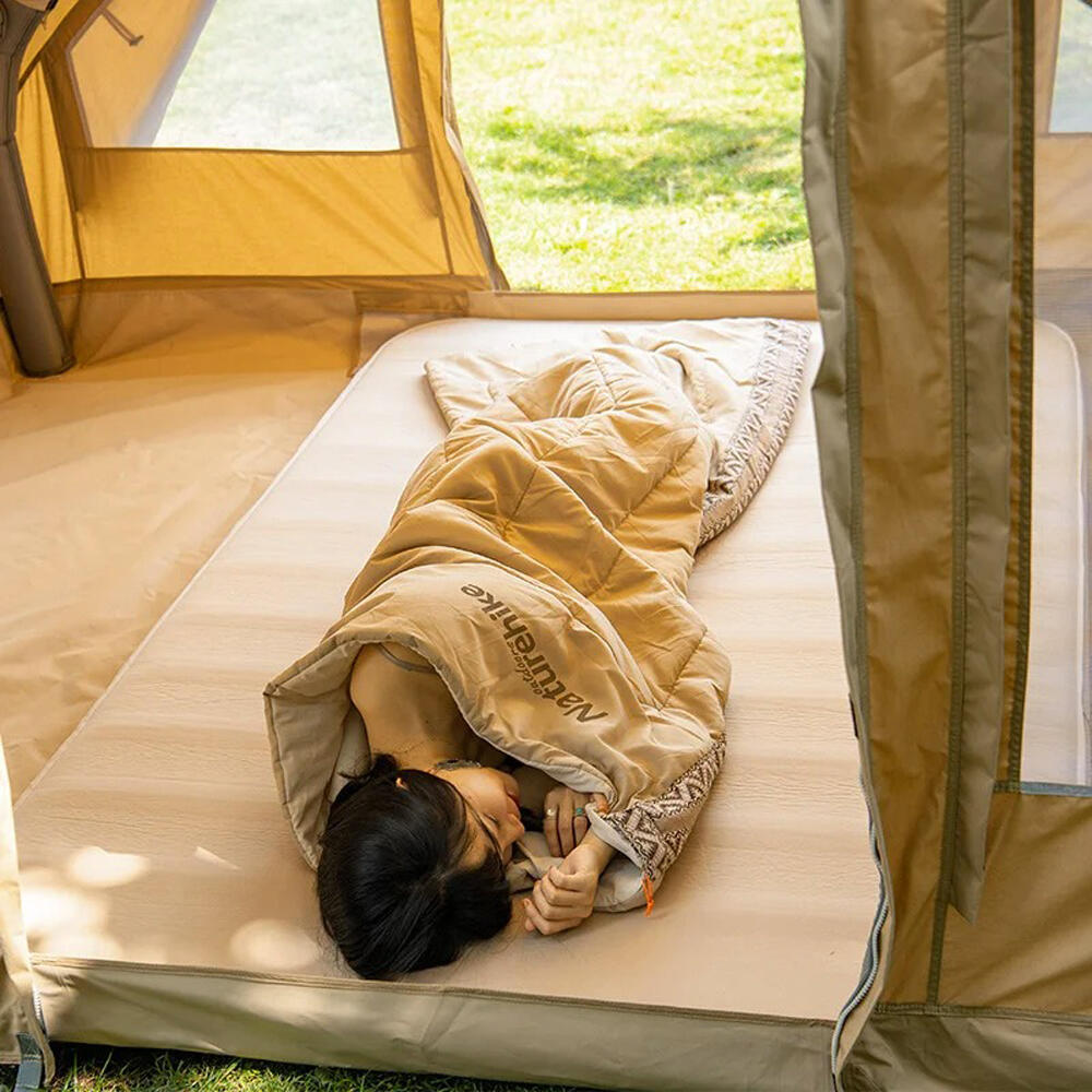 Saco de dormir Naturehike con Forro de Algodón Khaki Ultraligero e Impermeable 4/5