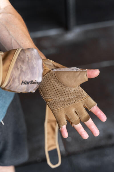 Harbinger Pro Wristwrap 2.0 Gewichtheffen Handschoenen Unisex Tan Groot 5/5