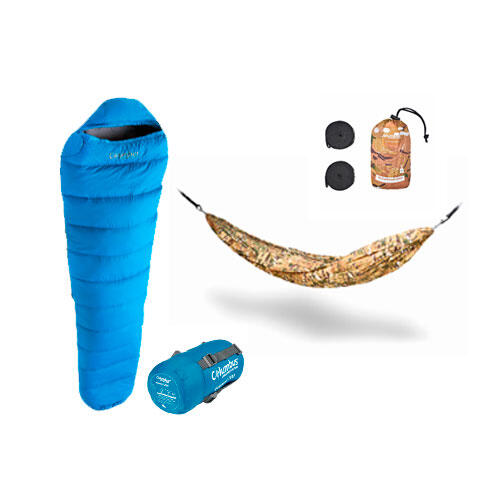 Columbus Outdoor - Ensemble Columbus Sac De Couchage Everest 450 Et Hamac Ul - Sac De Couchage - Bleu - No Size - Decathlon