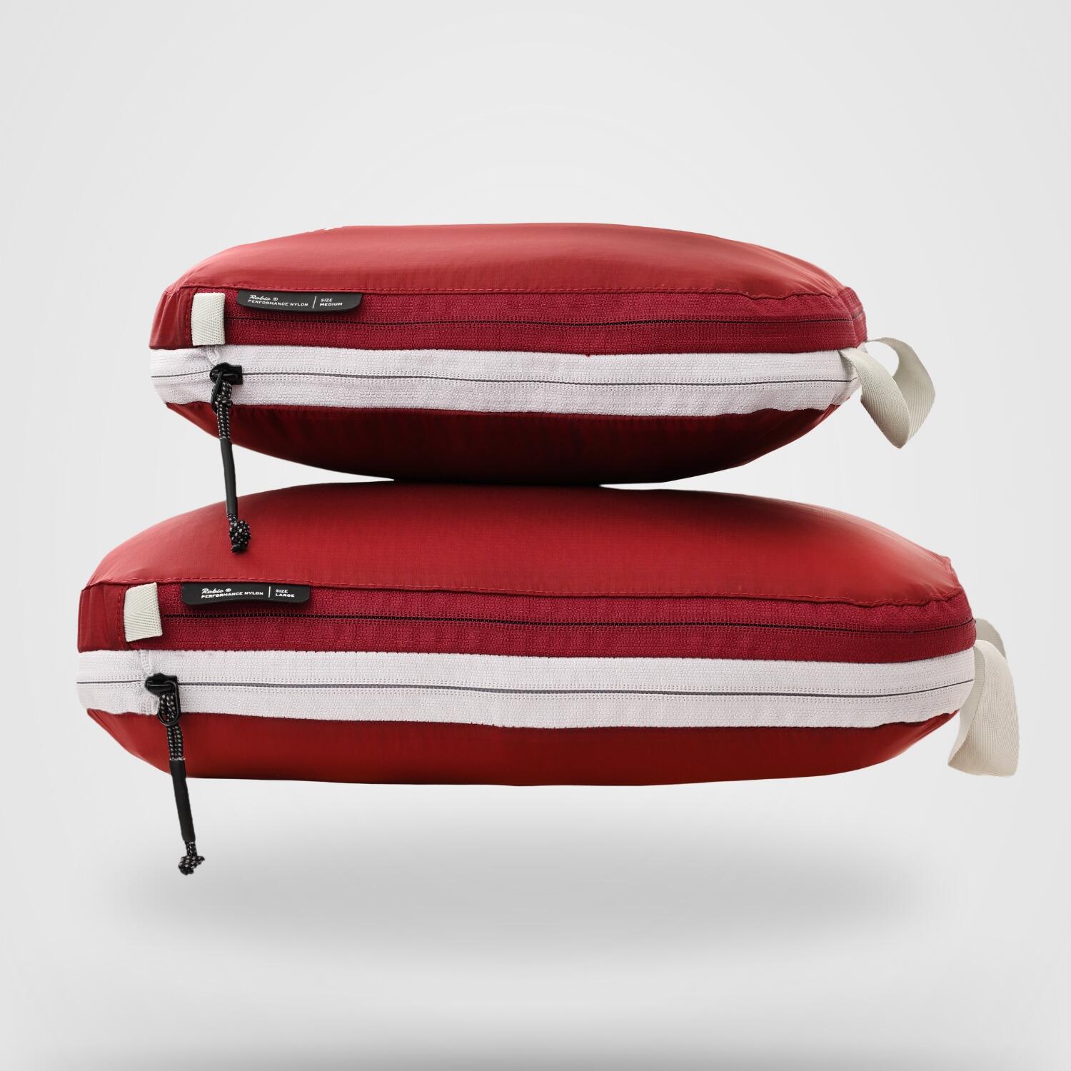 Organizer valigia set cubi da imballaggio ultraleggere con compressione, rosso 6/7