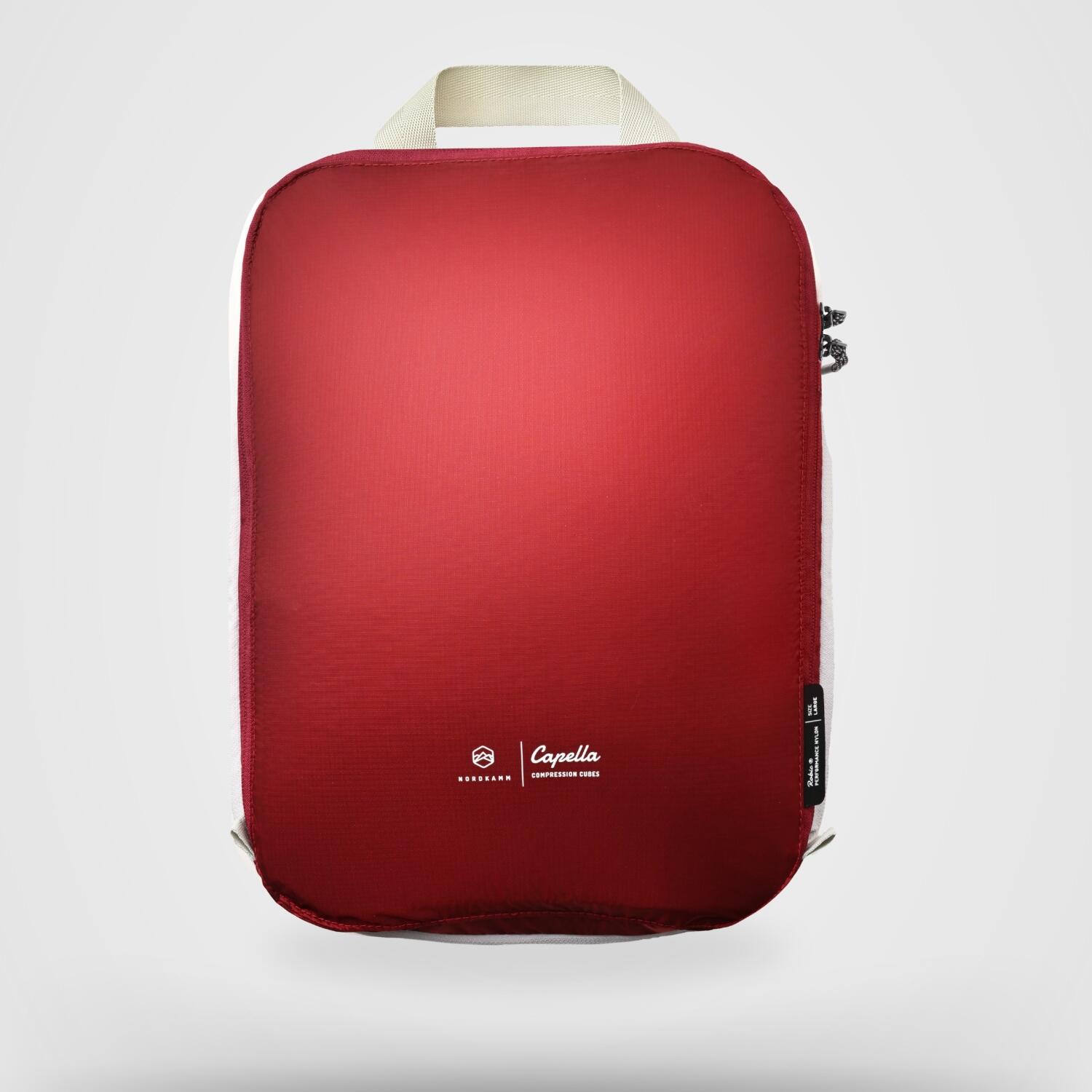 Organizer valigia set cubi da imballaggio ultraleggere con compressione, rosso 3/7