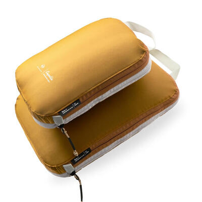 Packing Cubes Packwürfel Packtaschen Set ultraleicht. mit Kompression. gelb