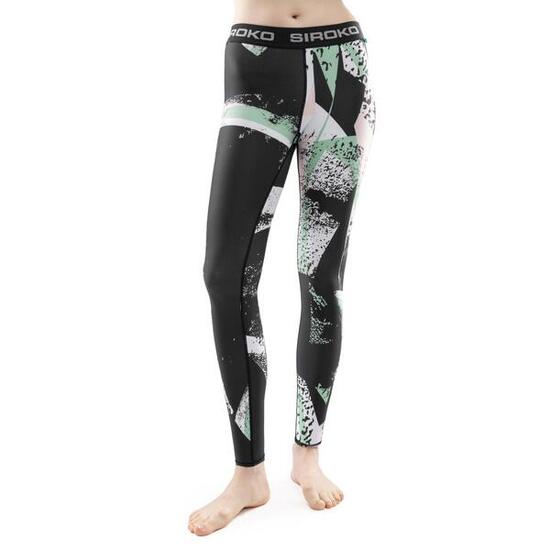 Pantaloni intimi termici da donna Sport invernali Abstract Multicolore