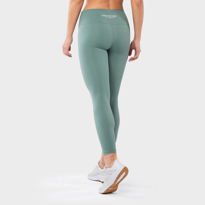 Leggings de treino de cintura média Fitness Mulher Complex Verde Cinza