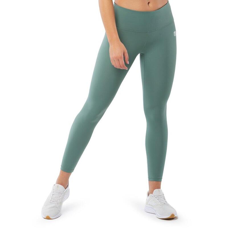 Leggings de treino de cintura média Fitness Mulher Complex Verde Cinza