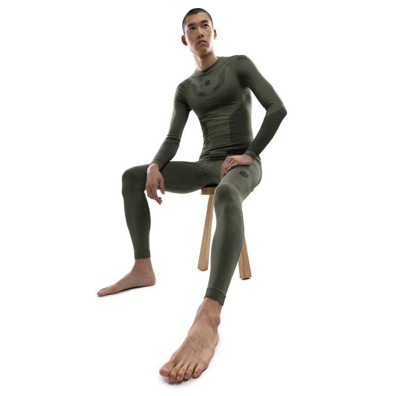 Compresie bază strat pantaloni bărbați Method Verde