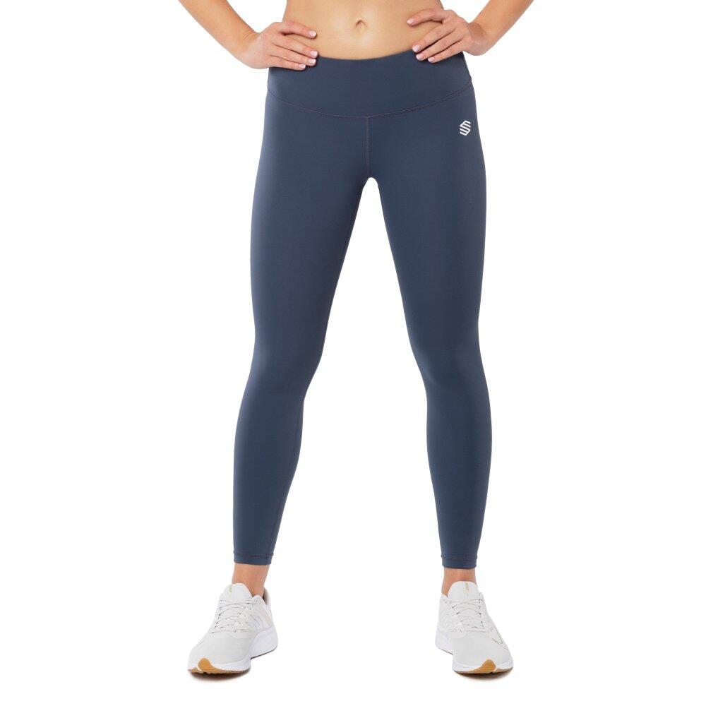 SIROKO Women Fitness Mid-rise workout leggings Striker Denim Blue