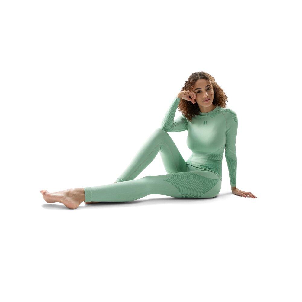 Leggings compresivos de mujer esquí y nieve Fynbo Verde 3/7