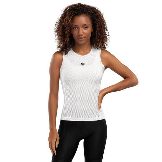 Maglia intima tecnica ciclismo da donna Train Force Bianco