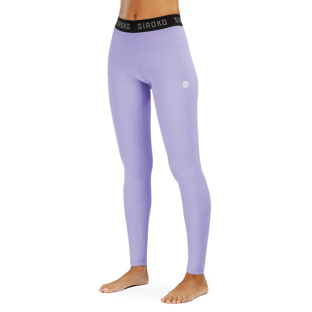 Women Winter sports thermal base layer pants Boreal Lavender