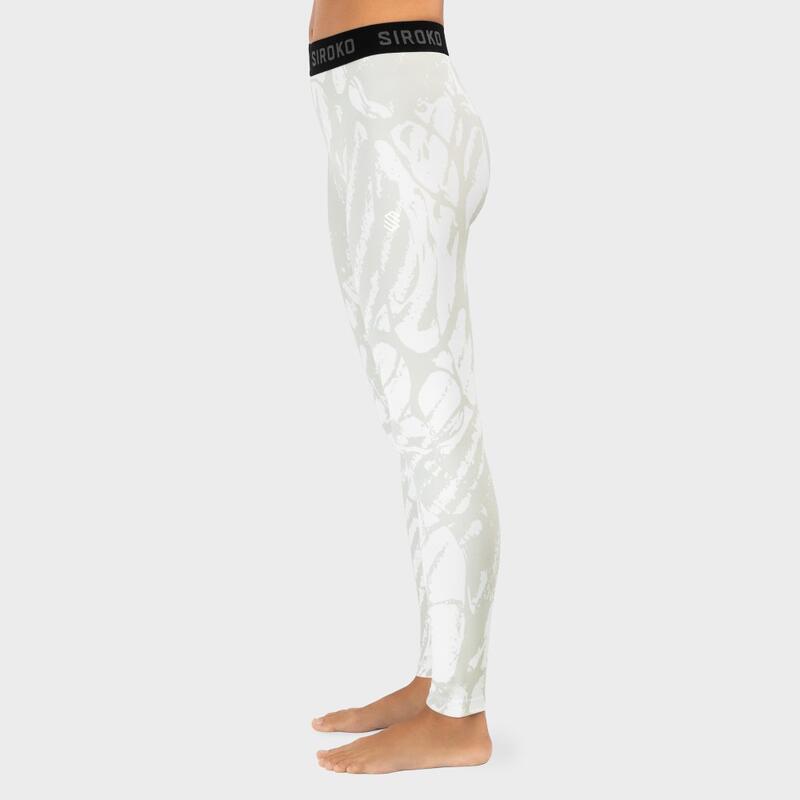 Pantaloni termici pentru femei Stellar Alb
