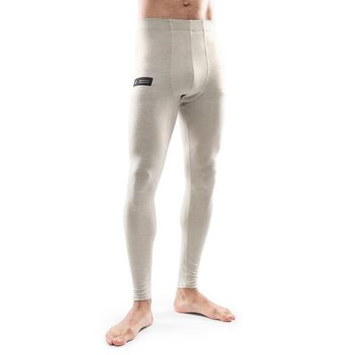 Heren wintersport thermobroek van wol ultimate grit beige
