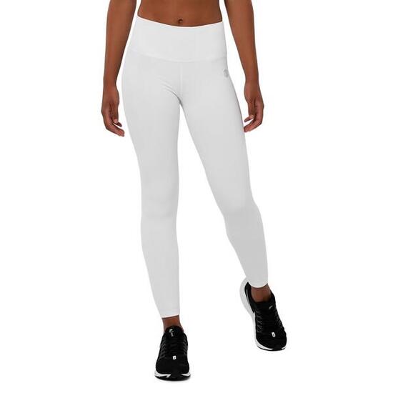 Leggings sport taille mi-haute Fitness Femme Run Blanc
