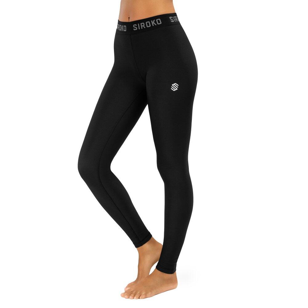 Women Winter sports thermal base layer pants Blink Black