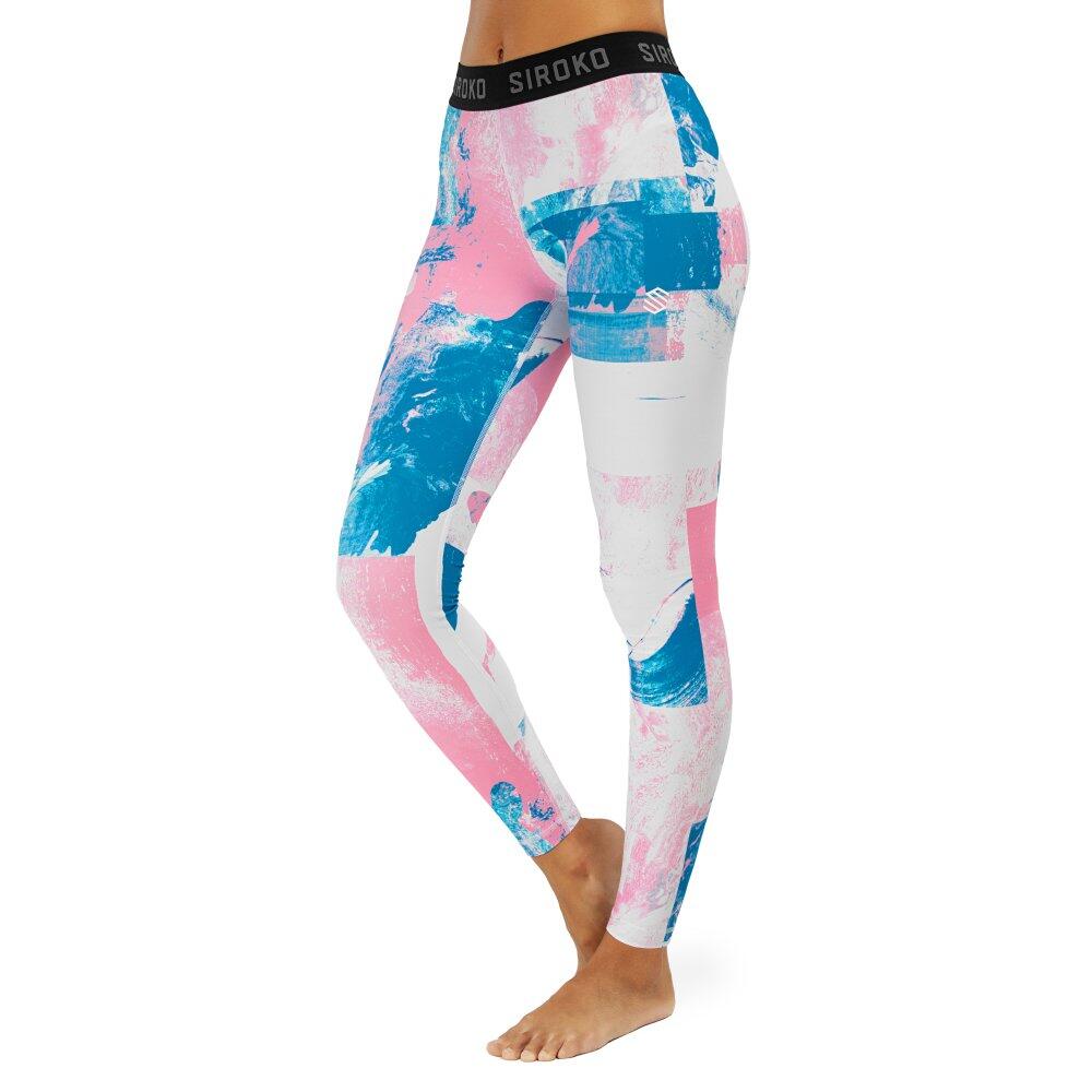 Women Winter sports thermal base layer pants Sakura Bubblegum Pink