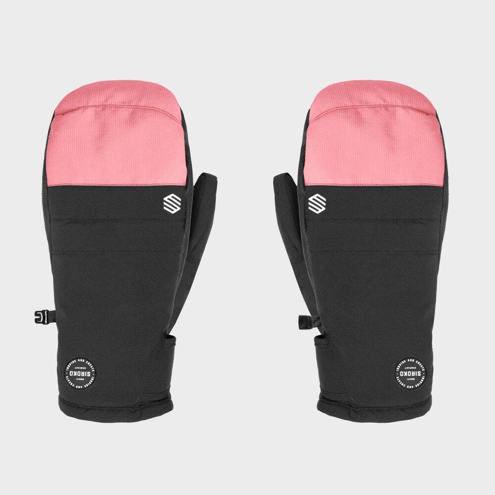 Heren en Dames Wintersport Snowboard- en ski winterhwanten PITZTAL Pink Zwart 2/7
