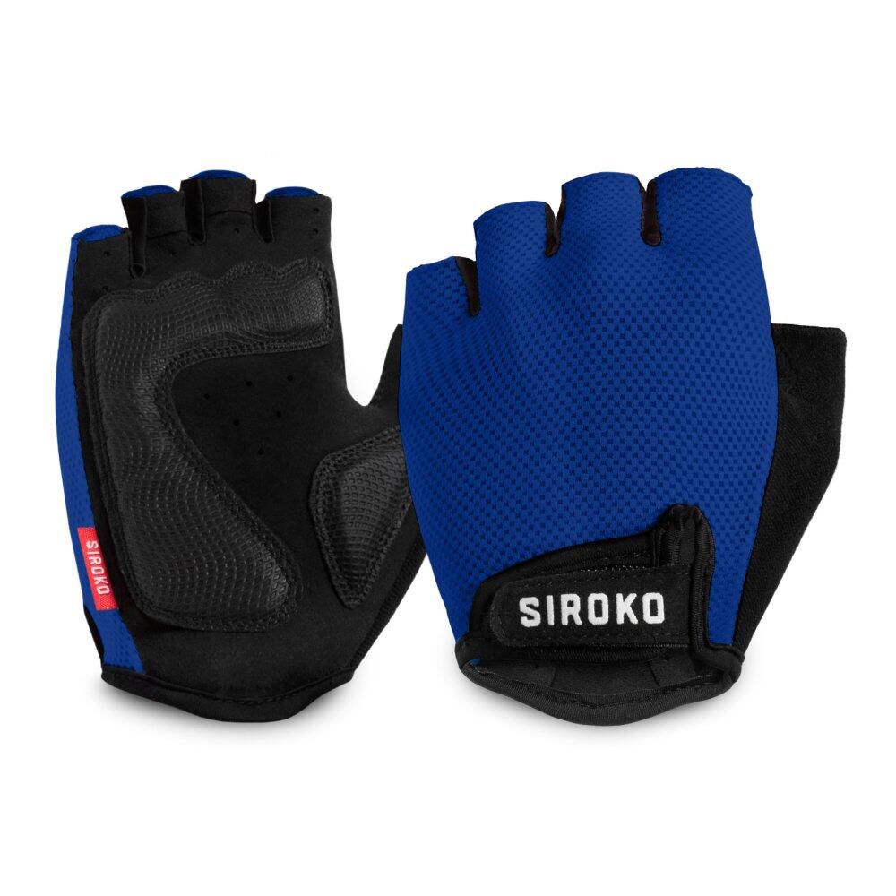 SIROKO Herren und Damen Radsport Fahrradhandschuhe Aero Dark Blue Blau