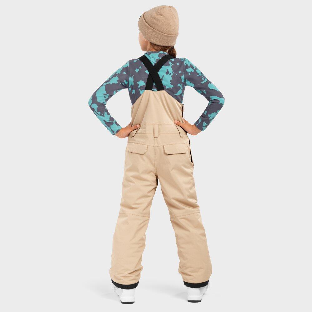 Kinder Wintersport Snowboard-Trägerhose für Mädchen KB1-G Native Beige 2/7