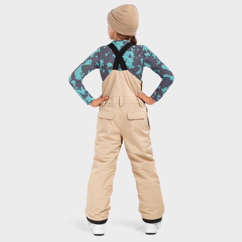 Dívčí snowboardové kalhoty s kšandami KB1-G Native Béžová