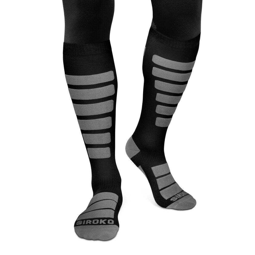 Siroko - Chaussettes De Snowboard Sports D'Hiver Homme Et Femme Aoraki Black Noir - Chaussettes - Noir - 36 Xs - Decathlon