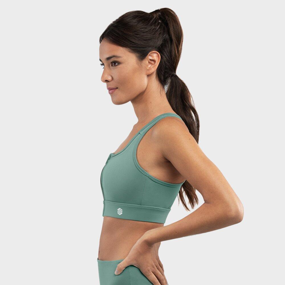 Brassière sport - Maintien élevé Fitness Femme Squat Green Vert Cendré 3/7