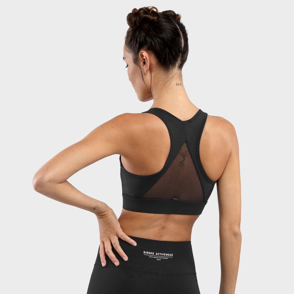 Damen Fitness Sport-BH - Starker Halt Squat Black Schwarz 2/7