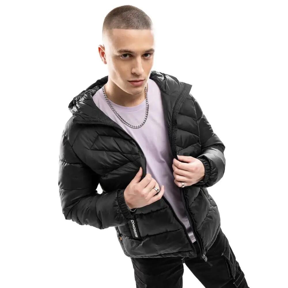 Men's Down Jacket Tacca Black - Sorona® 320g, Adjustable Hood, Ultralight