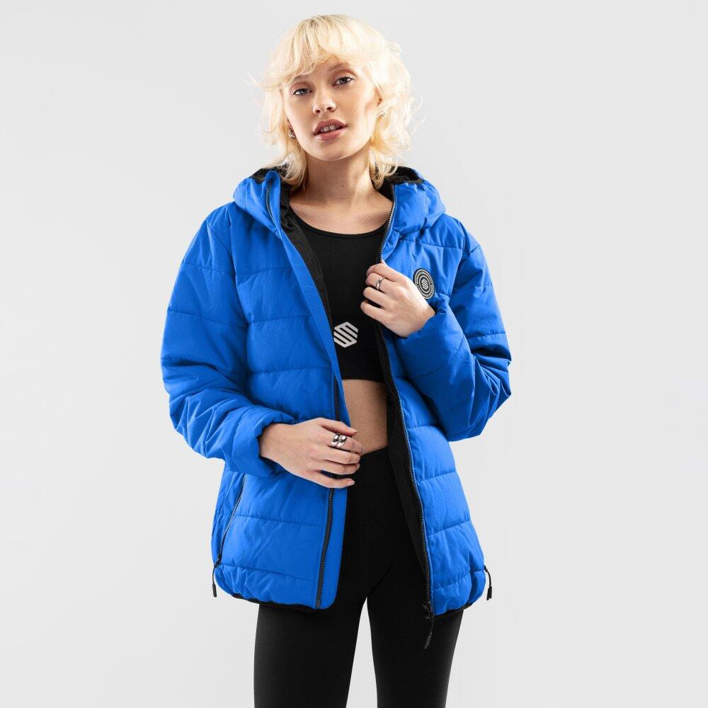 Dames Lifestyle waterbestendig puffer jack Globe-W Blauw 2/7