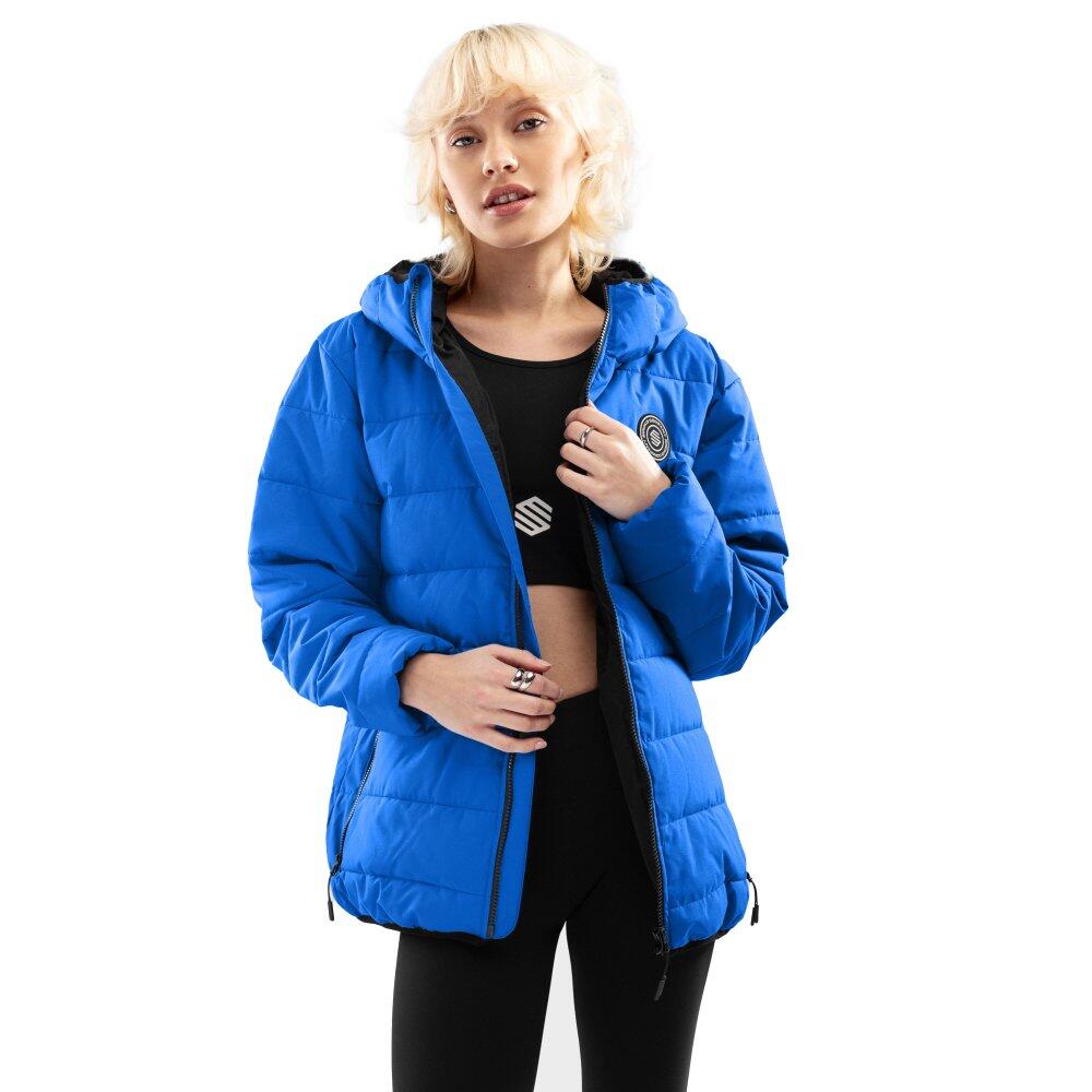 Dames Lifestyle waterbestendig puffer jack Globe-W Blauw 1/7