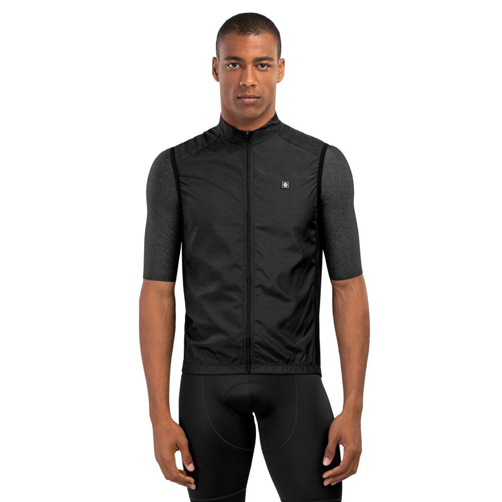 SIROKO Chaleco cortavientos ciclismo hombre V1 Blaast Negro