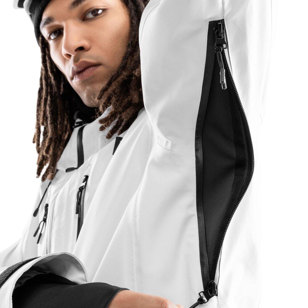 Herren Wintersport recco® snowboardjacke W5 Megeve Weiß 4/8